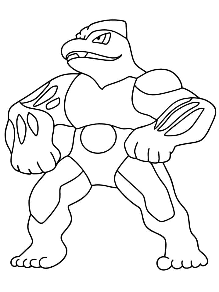 Desenho de Machoke Pokemon para Colorir