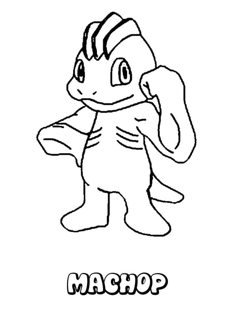 Desenho de Machop Pokemon para Colorir