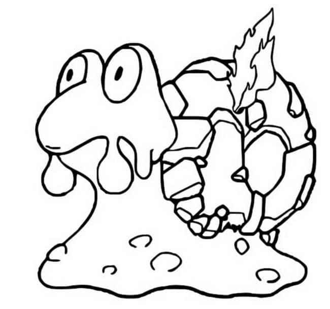 Desenho de Magcargo Pokemon para Colorir