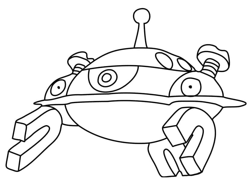 Desenho de Magnezone Pokemon para Colorir
