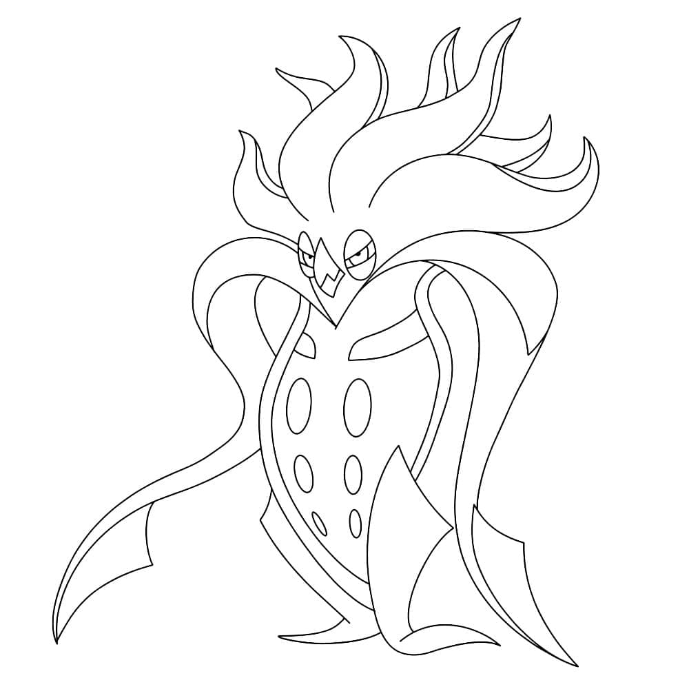 Desenho de Malamar Pokemon para Colorir