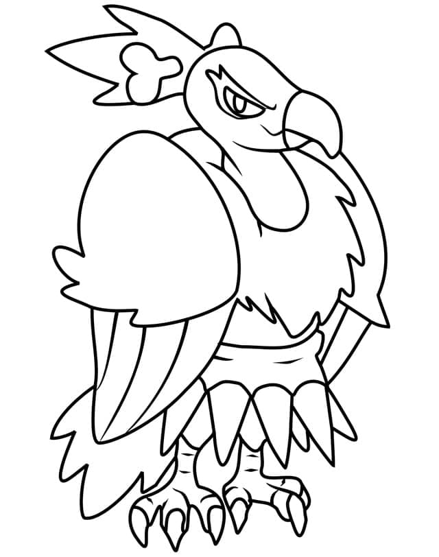 Desenho de Mandibuzz Pokemon para Colorir