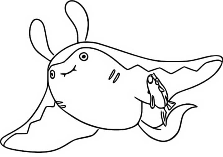 Desenho de Mantine Pokemon para Colorir