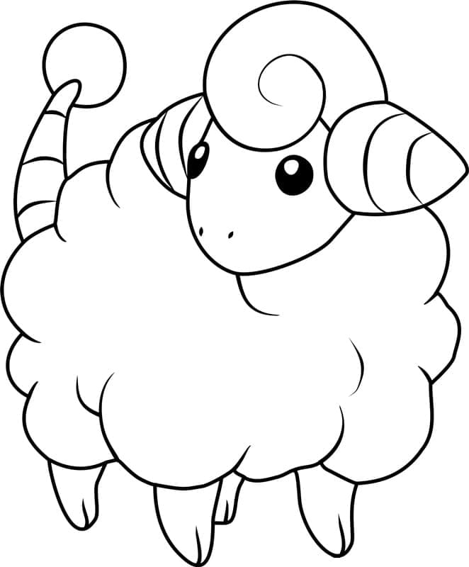 Desenho de Mareep Pokemon para Colorir
