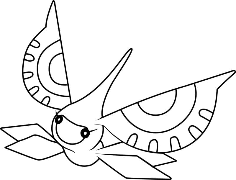Desenho de Masquerain Pokemon para Colorir