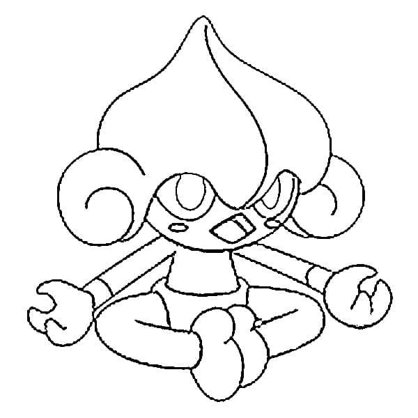Desenho de Meditite Pokemon para Colorir