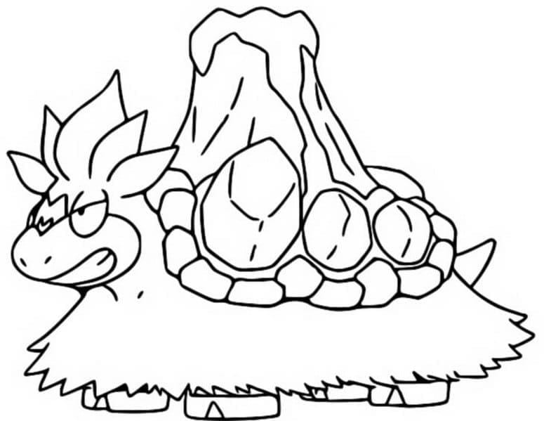 Desenho de Mega Camerupt Pokemon para Colorir