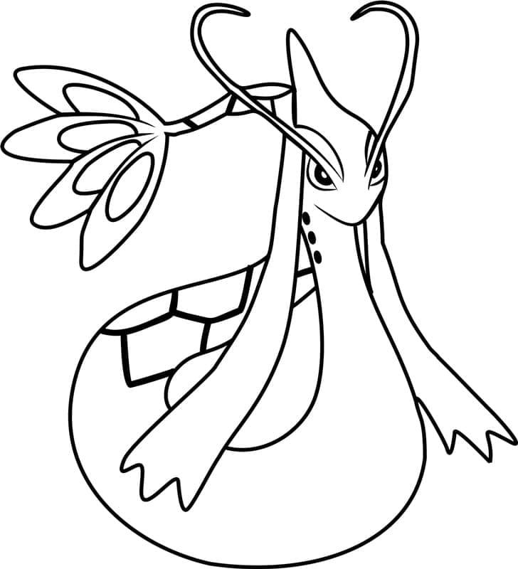 Desenho de Milotic Pokemon para Colorir