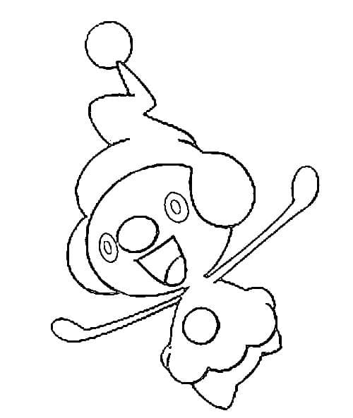 Desenho de Mime Jr Pokemon para Colorir