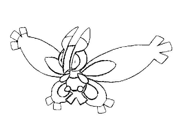 Desenho de Mothim Pokemon para Colorir