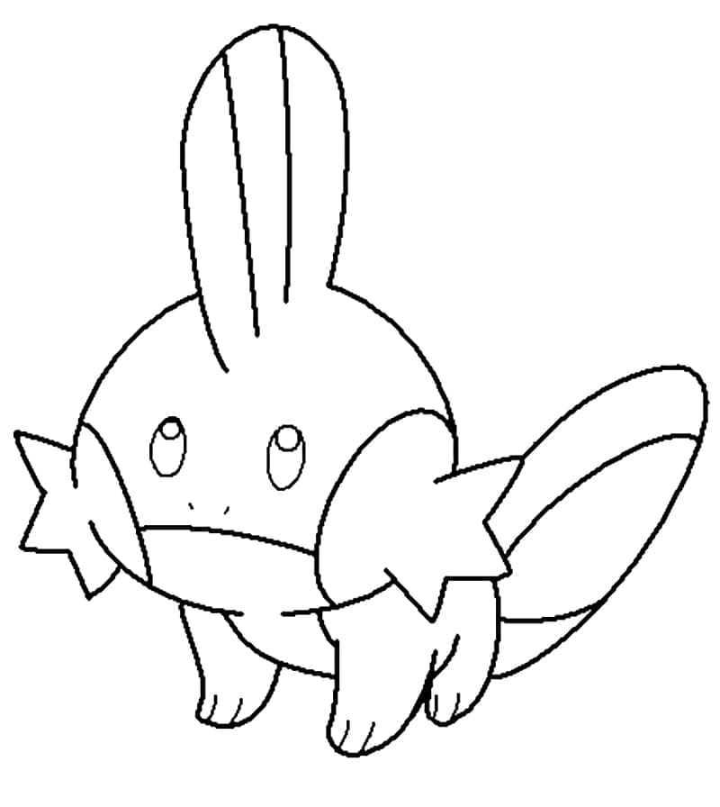 Desenho de Mudkip Pokemon para Colorir