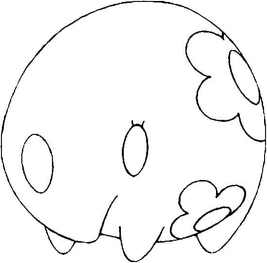 Desenho de Munna Pokemon para Colorir