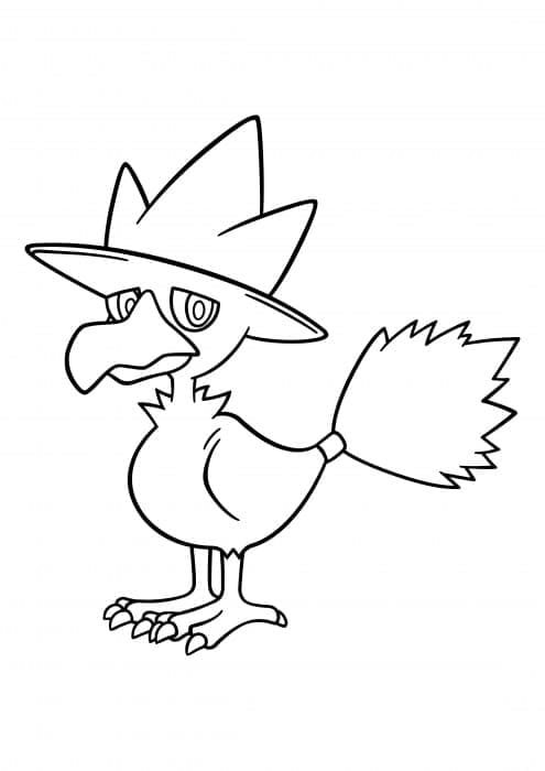 Desenho de Murkrow Pokemon para Colorir