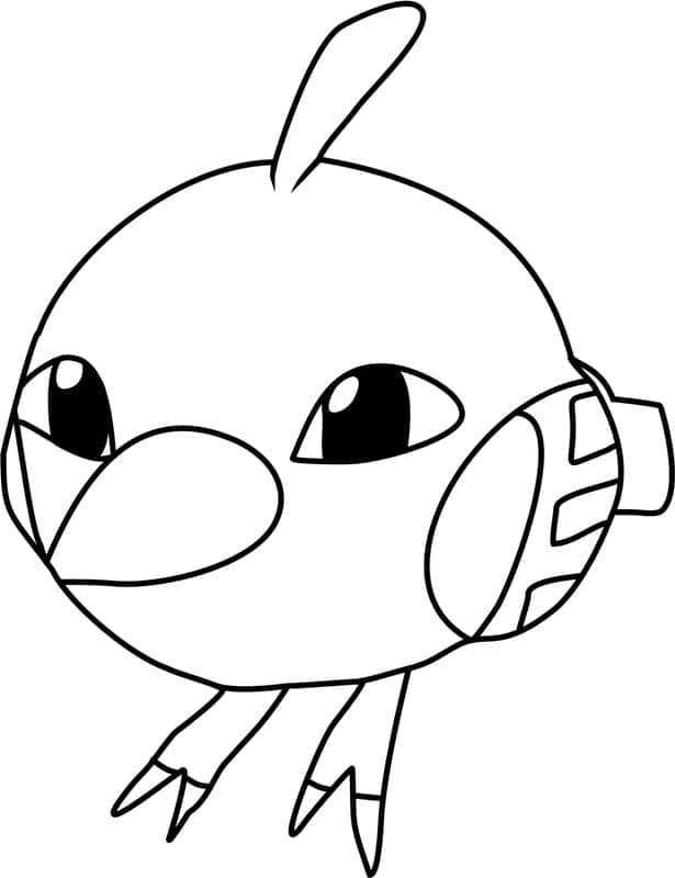 Desenho de Natu Pokemon para Colorir