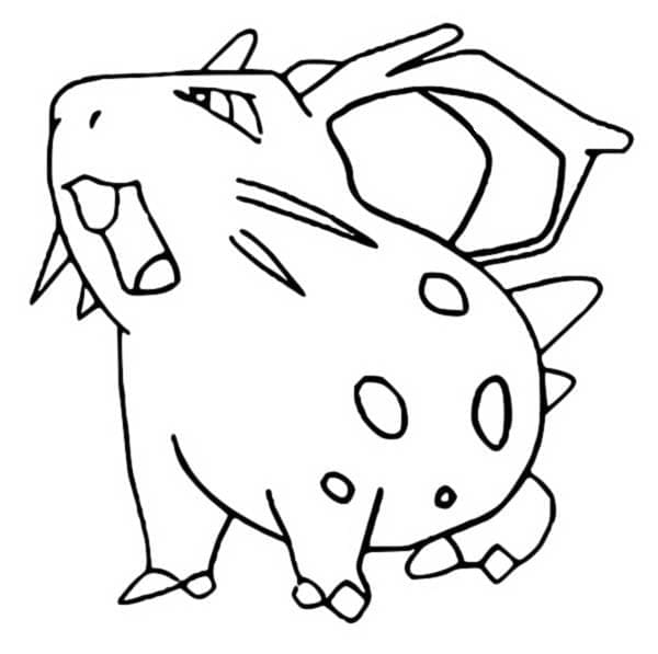 Desenho de Nidoranf Pokemon para Colorir
