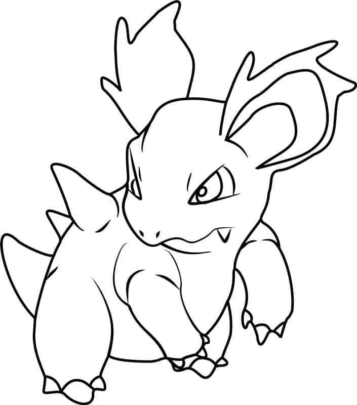 Desenho de Nidorina Pokemon para Colorir