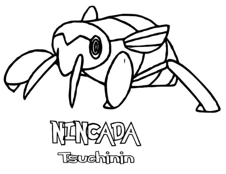 Desenho de Nincada Pokemon para Colorir