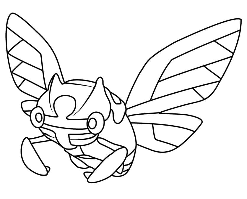 Desenho de Ninjask Pokemon para Colorir