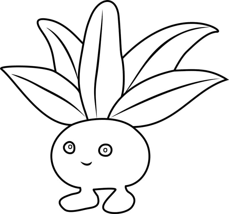 Desenho de Oddish Pokemon para Colorir