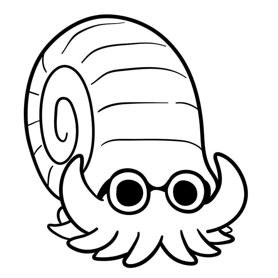 Desenho de Omanyte Pokemon para Colorir