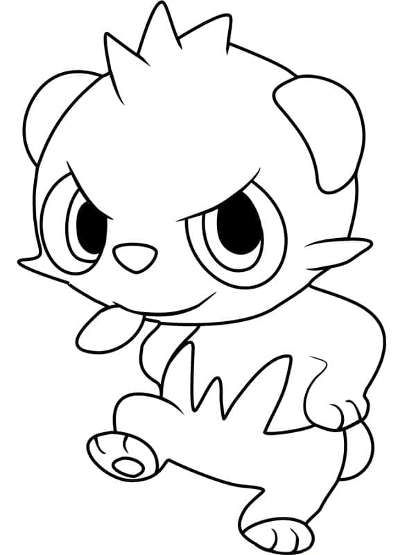 Desenho de Pancham Pokemon para Colorir