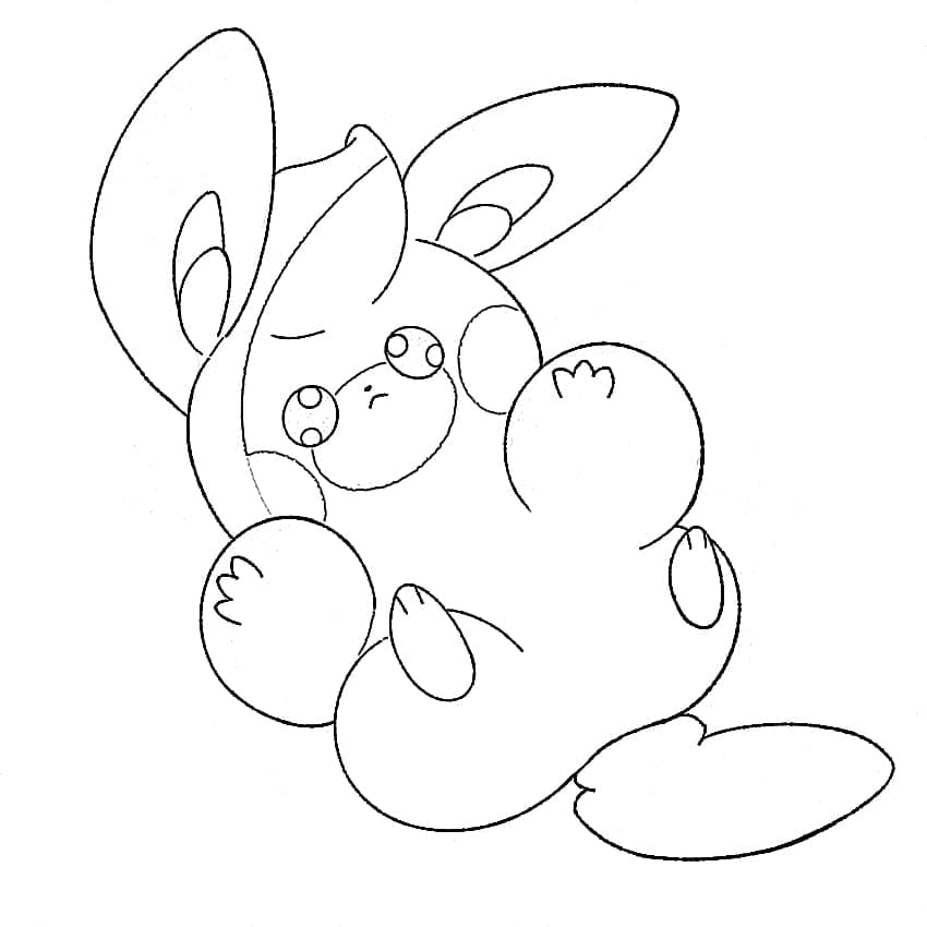Desenho de Pawmi Pokemon para Colorir