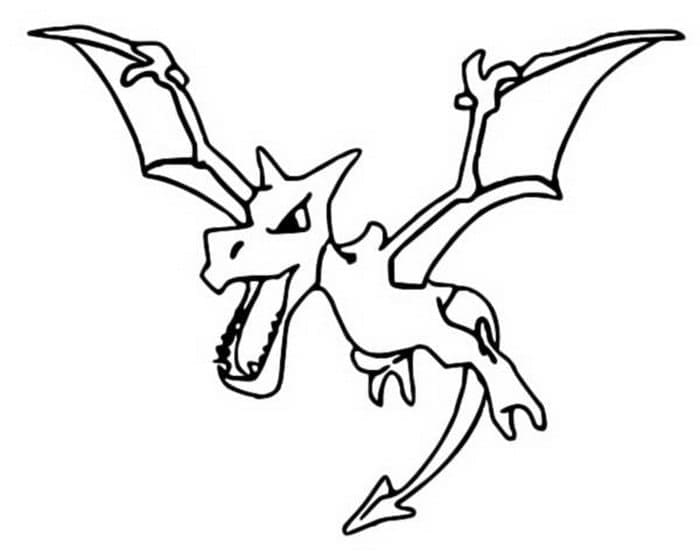 Desenho de Pokemon Aerodactyl para Colorir