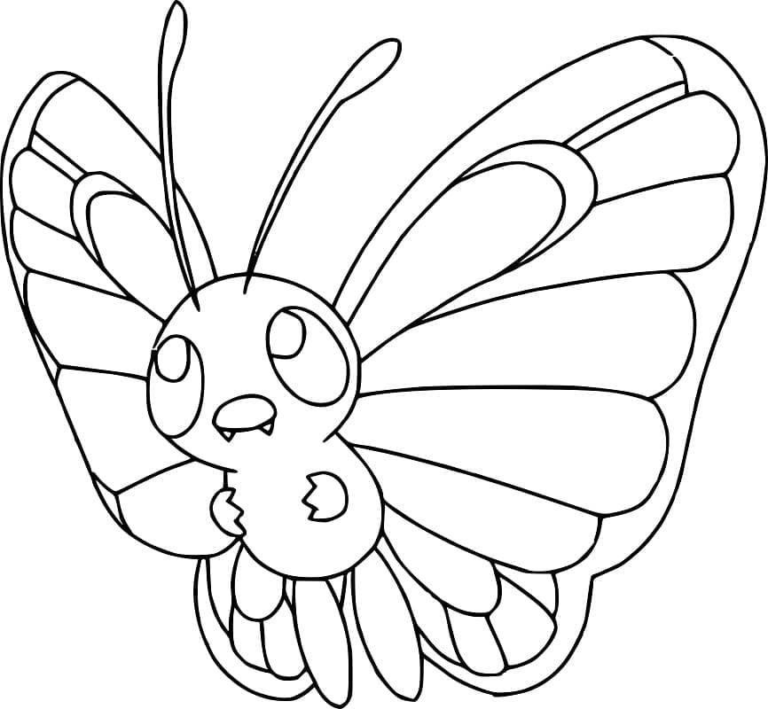 Desenho de Pokemon Butterfree para Colorir