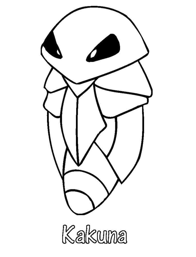 Desenho de Pokemon Kakuna para Colorir
