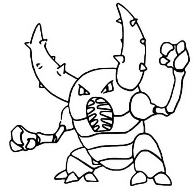 Desenho de Pokemon Pinsir para Colorir