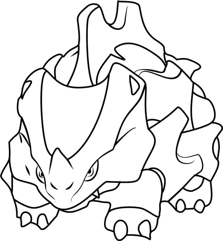 Desenho de Pokemon Rhyhorn para Colorir