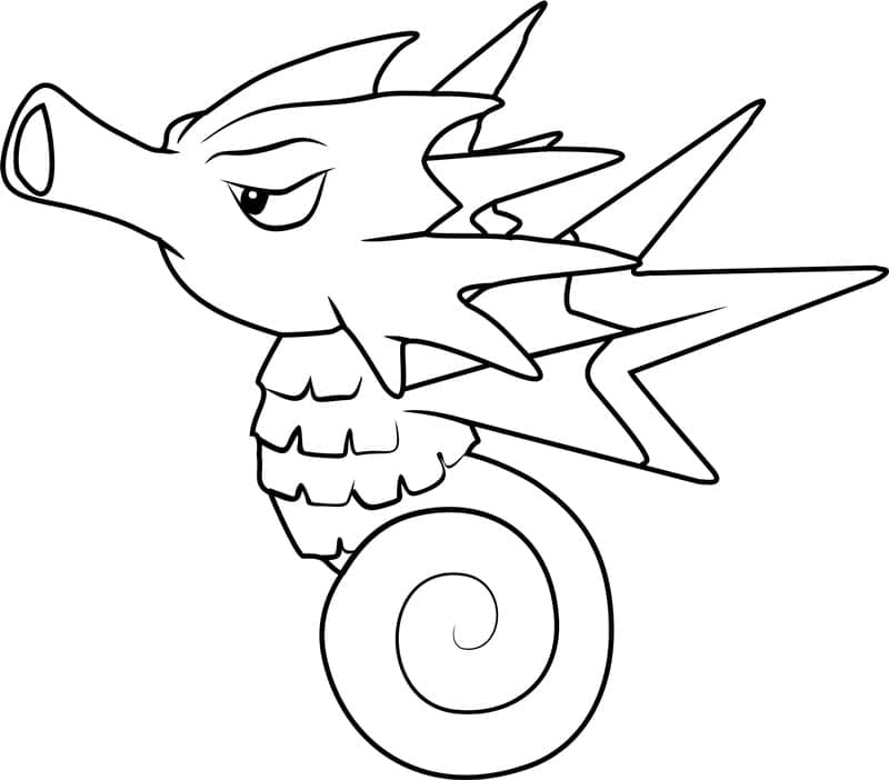 Desenho de Pokemon Seadra para Colorir