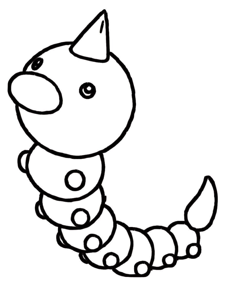 Desenho de Pokemon Weedle para Colorir