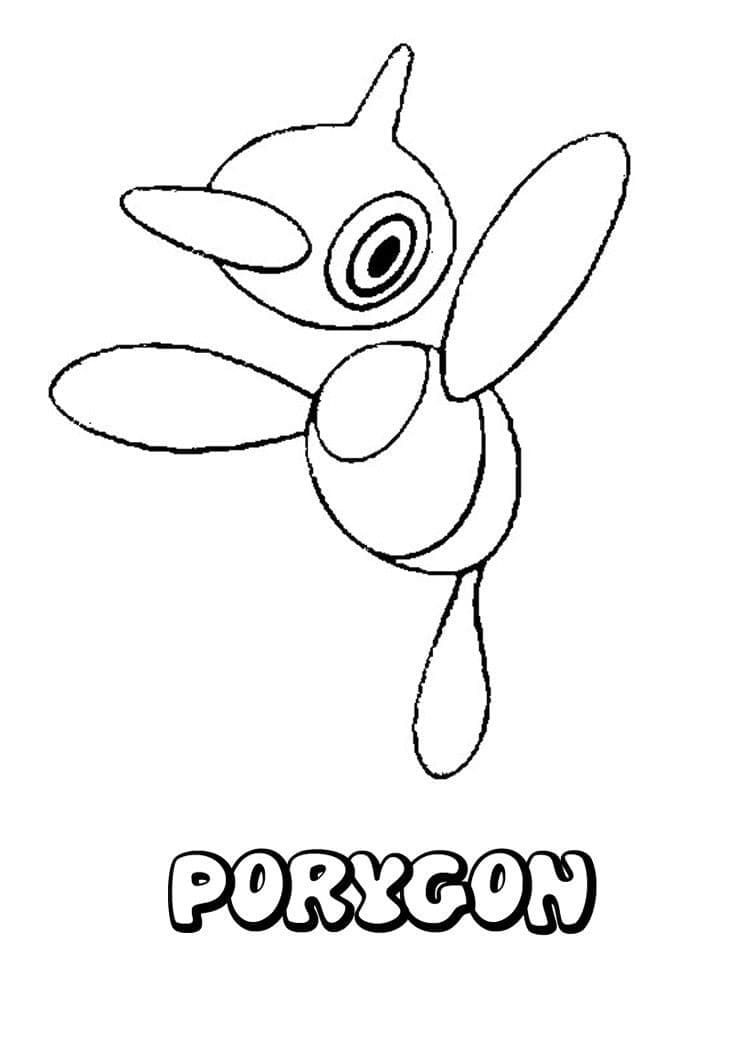 Desenho de Porygon Z Pokemon para Colorir