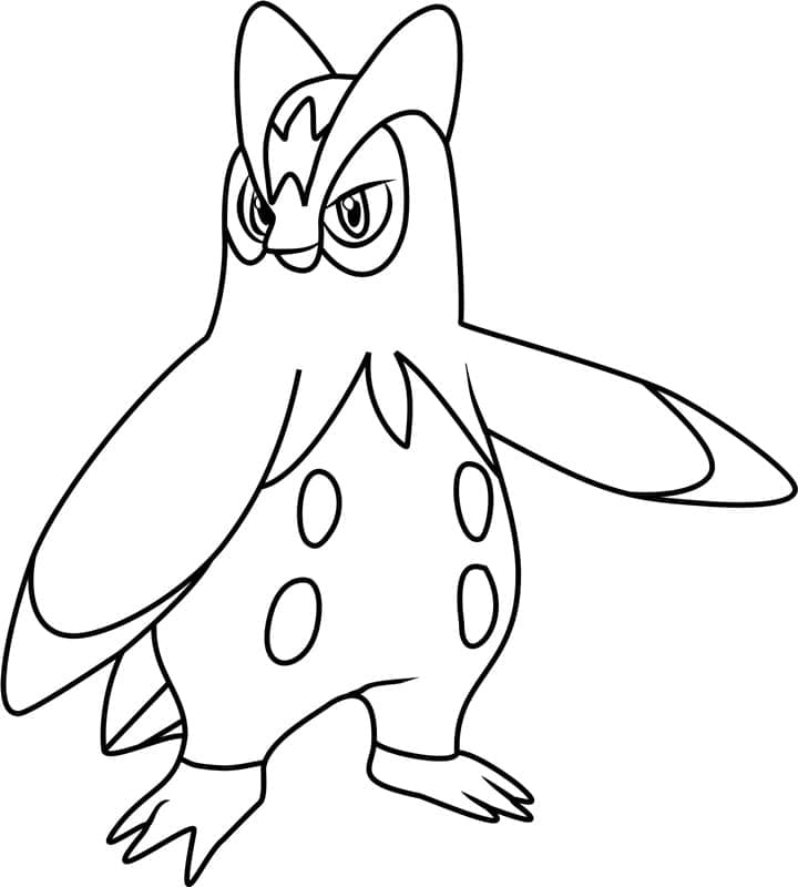 Desenho de Prinplup Pokemon para Colorir
