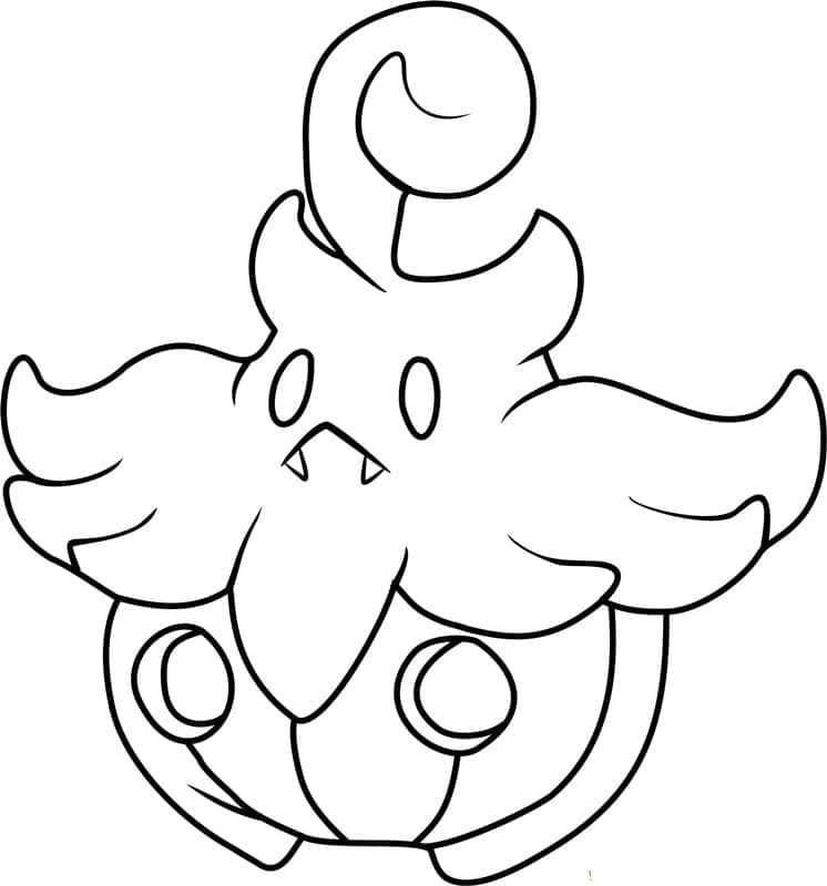 Desenho de Pumpkaboo Pokemon para Colorir
