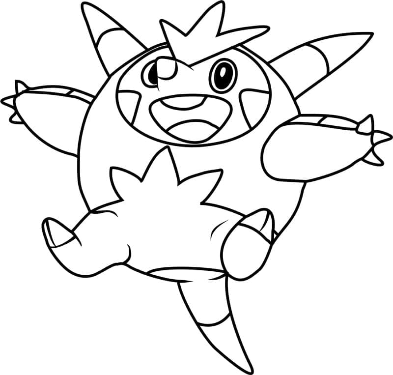 Desenho de Quilladin Pokemon para Colorir