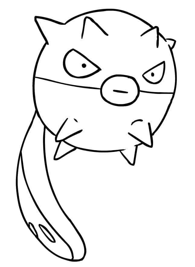 Desenho de Qwilfish Pokemon para Colorir