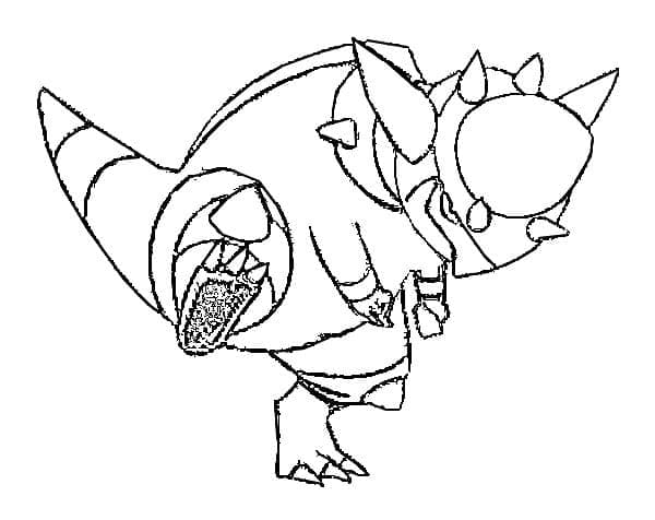 Desenho de Rampardos Pokemon para Colorir