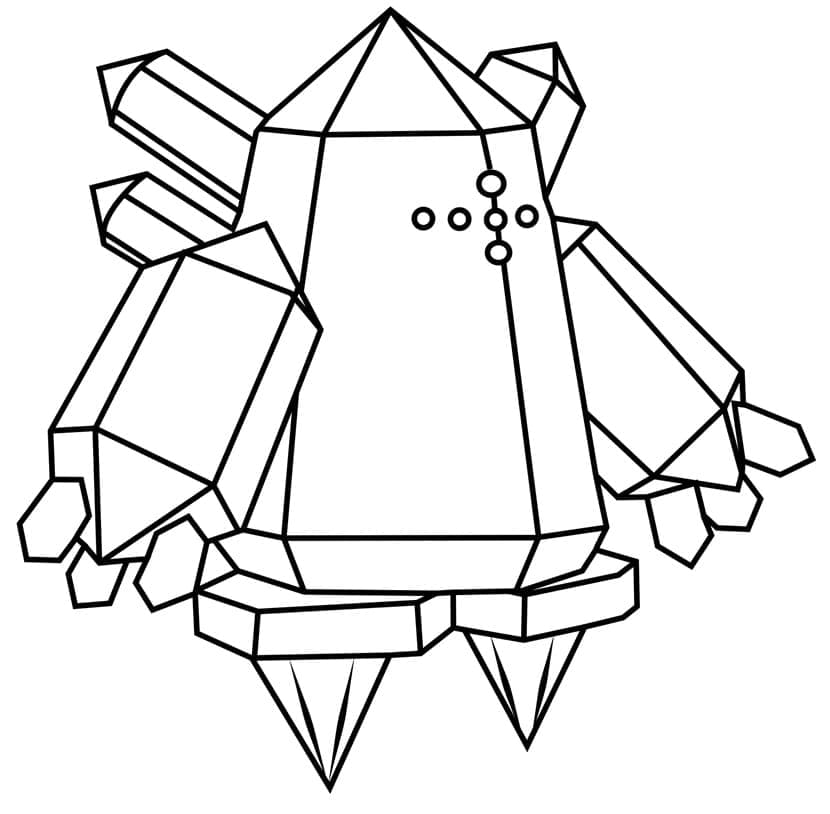 Desenho de Regice Pokemon para Colorir