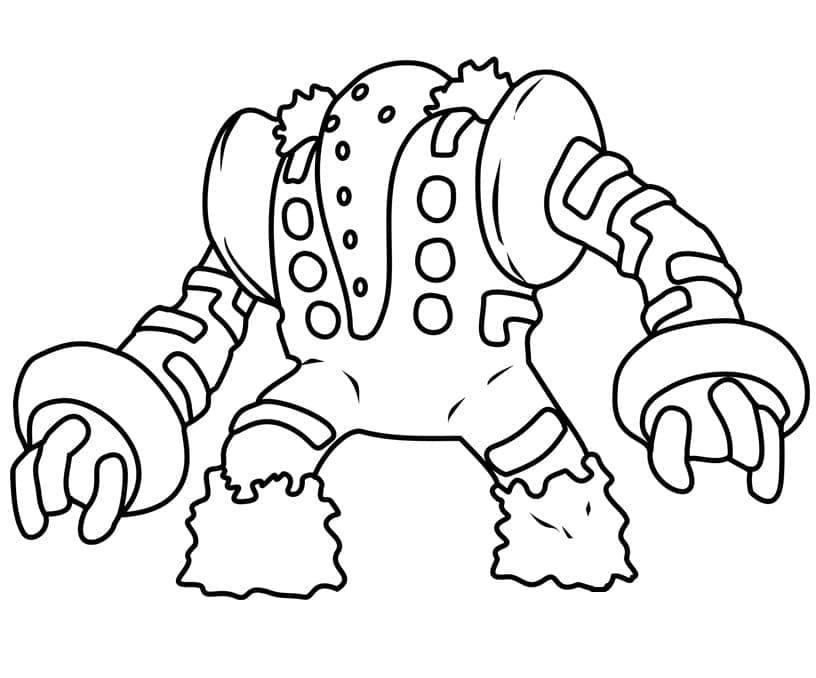 Desenho de Regigigas Pokemon para Colorir