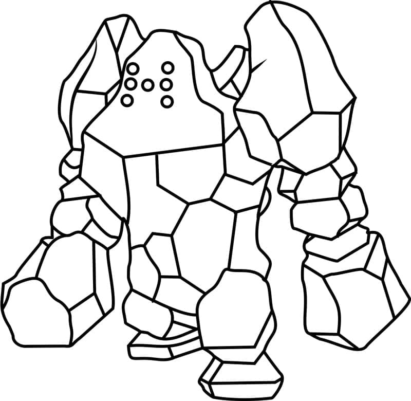 Desenho de Regirock Pokemon para Colorir