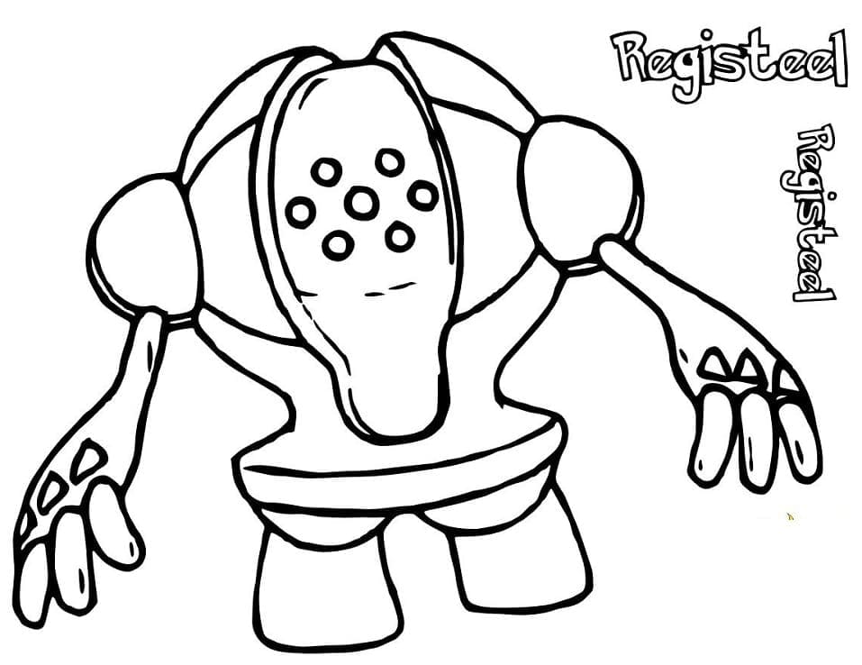 Desenho de Registeel Pokemon para Colorir