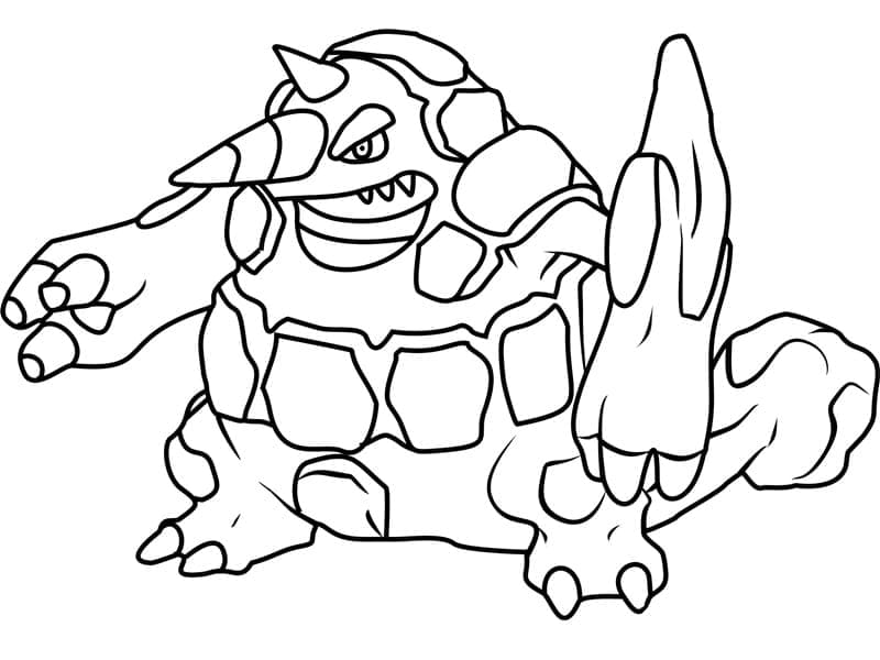 Desenho de Rhyperior Pokemon para Colorir