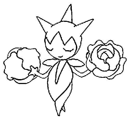 Desenho de Roselia Pokemon para Colorir
