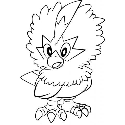 Desenho de Rufflet Pokemon para Colorir