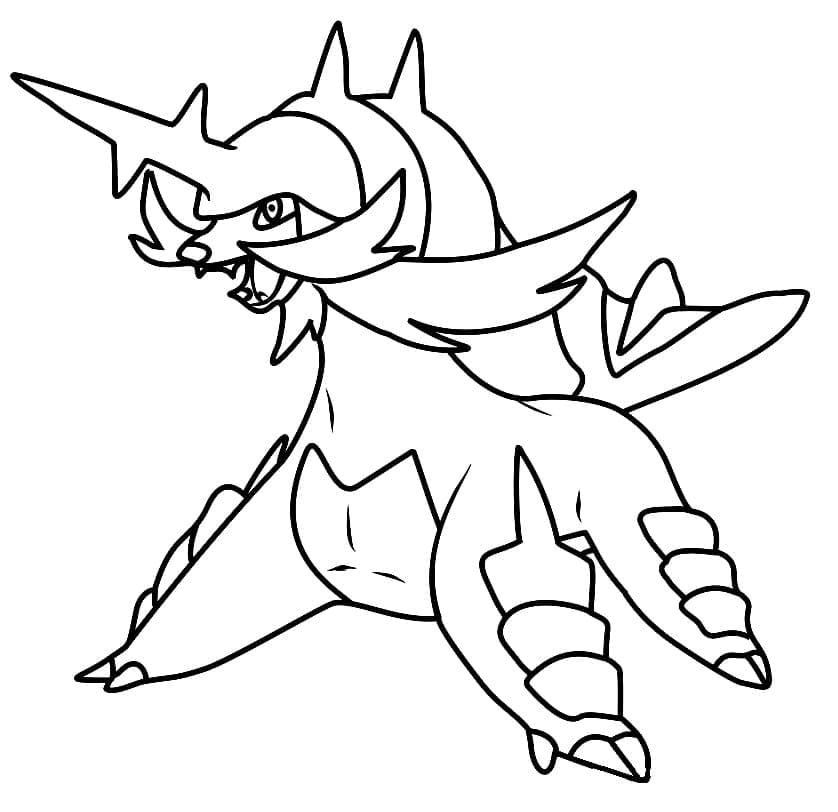 Desenho de Samurott Pokemon para Colorir