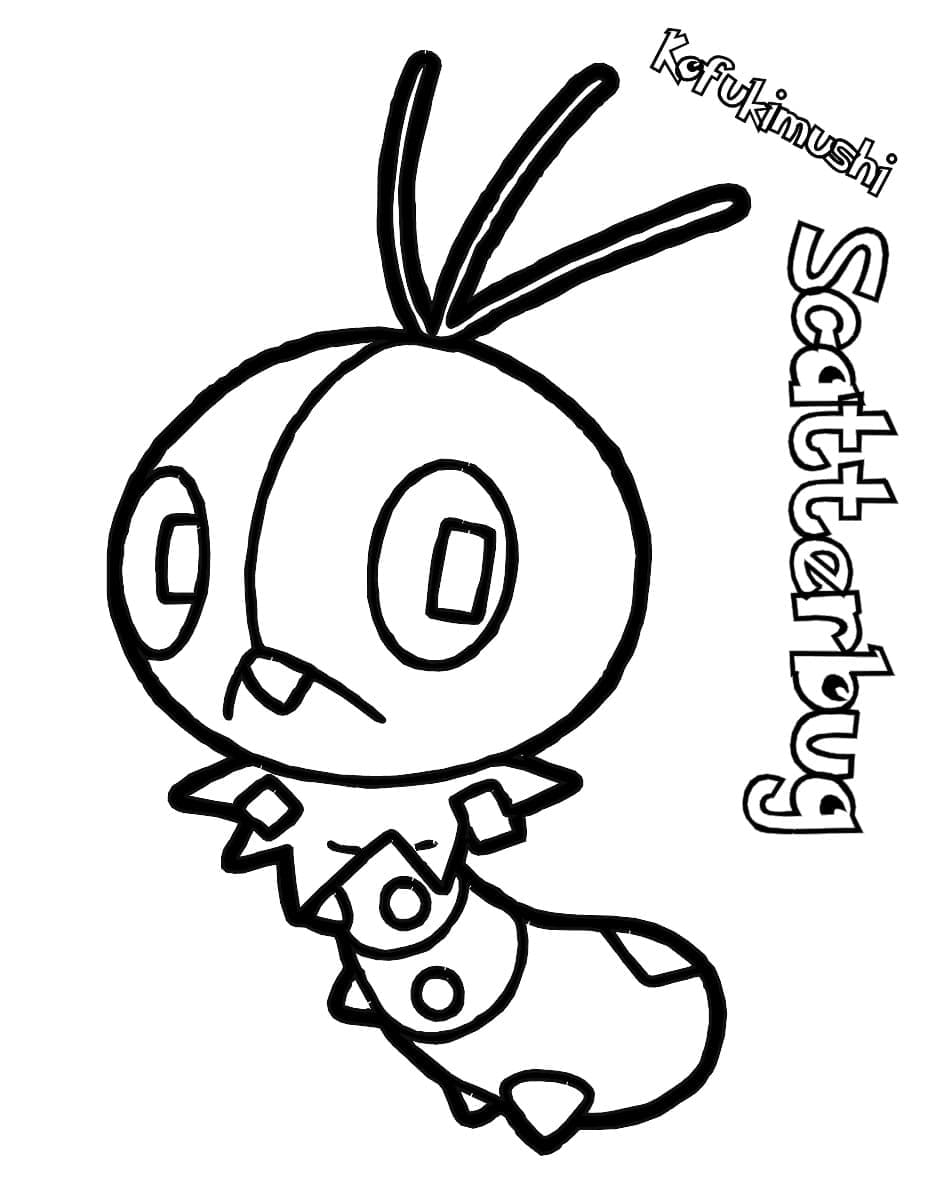 Desenho de Scatterbug Pokemon para Colorir
