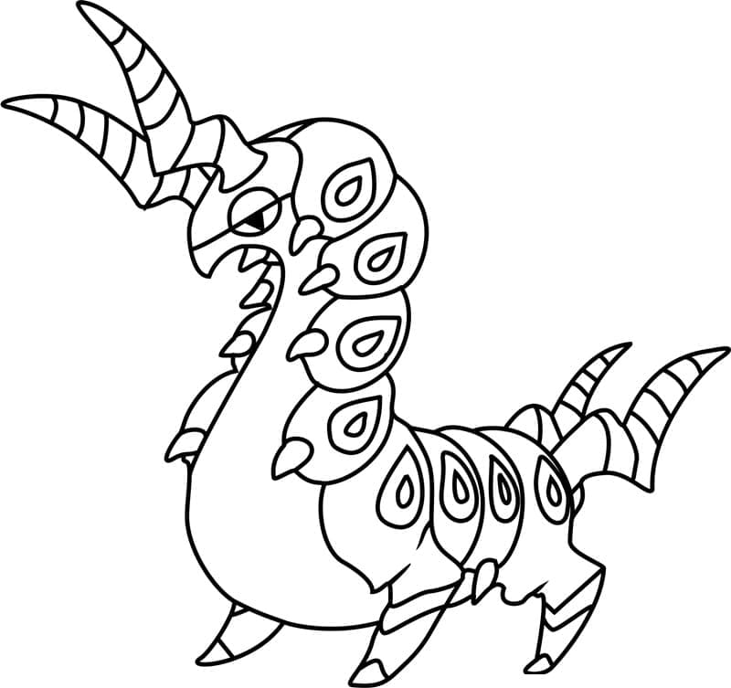 Desenho de Scolipede Pokemon para Colorir