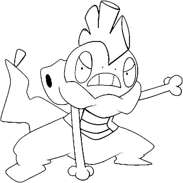 Desenho de Scrafty Pokemon para Colorir